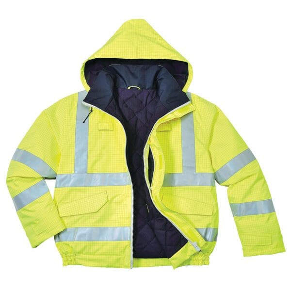 Bizflame Rain Hi-Vis Antistatic FR Bomber Jacket - Image 2