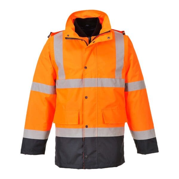 Hi-Vis 4-in-1 Contrast Traffic Jacket - Image 4