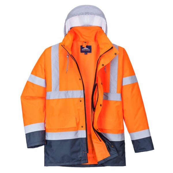 Hi-Vis 4-in-1 Contrast Traffic Jacket - Image 6