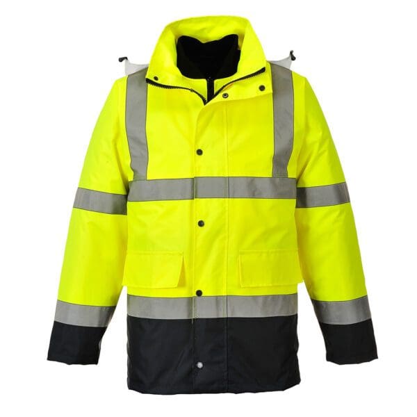 Hi-Vis 4-in-1 Contrast Traffic Jacket - Image 8
