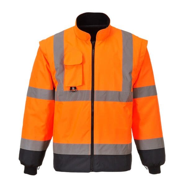 Hi-Vis 7-in-1 Contrast Traffic Jacket - Image 2