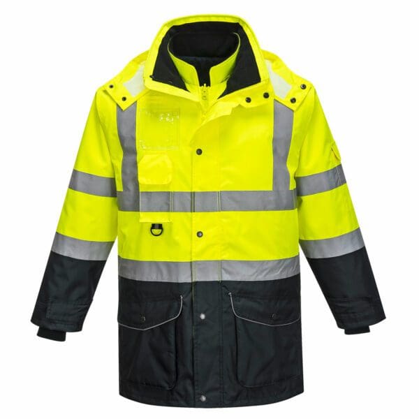 Hi-Vis 7-in-1 Contrast Traffic Jacket - Image 5