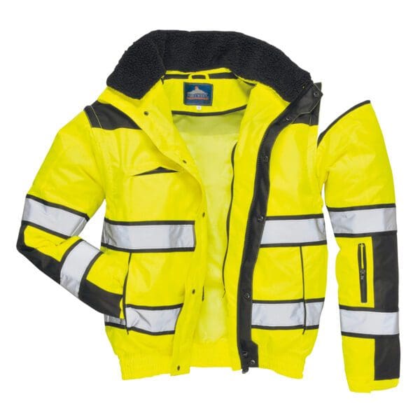 Hi-Vis Classic Bomber Jacket - Image 3