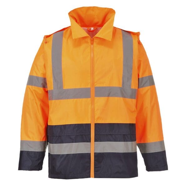 Hi-Vis Classic Contrast Rain Jacket - Image 2