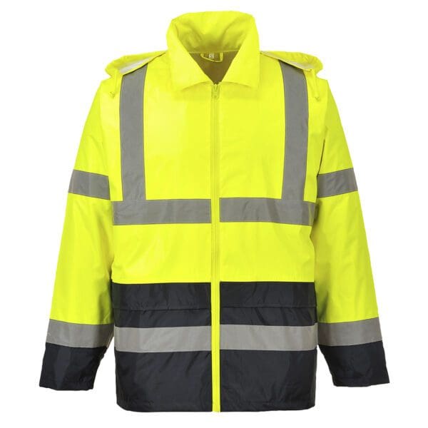 Hi-Vis Classic Contrast Rain Jacket - Image 3