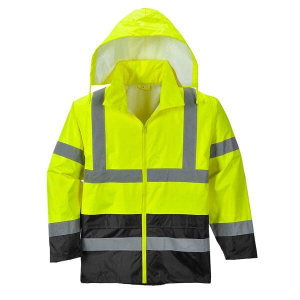 Hi-Vis Classic Contrast Rain Jacket - Image 4
