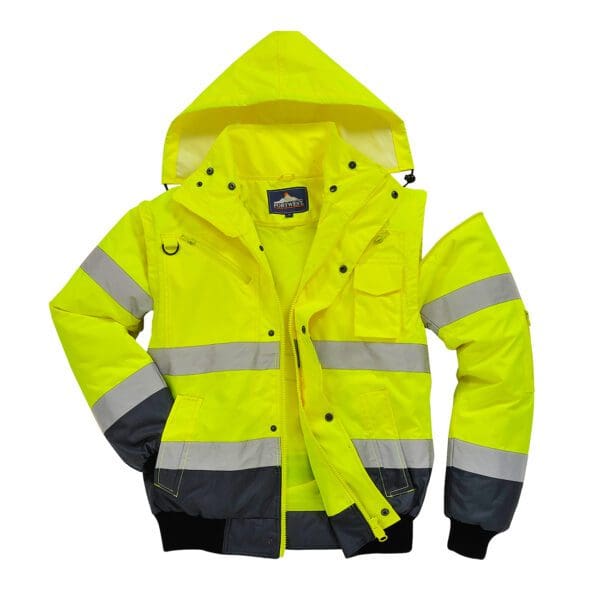 Hi-Vis Contrast Bomber Jacket - Image 11