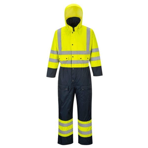 Hi-Vis Contrast Coverall - Lined - Image 4