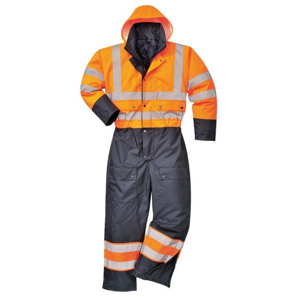 Hi-Vis Contrast Coverall - Lined