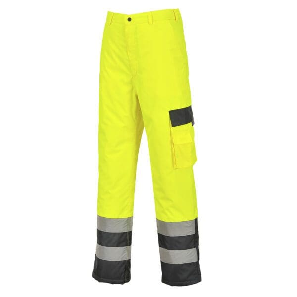Hi-Vis Contrast Trousers - Lined - Image 2