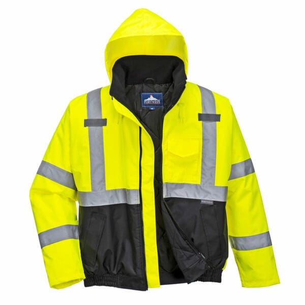 Hi-Vis Essential Bomber Jacket - Image 2