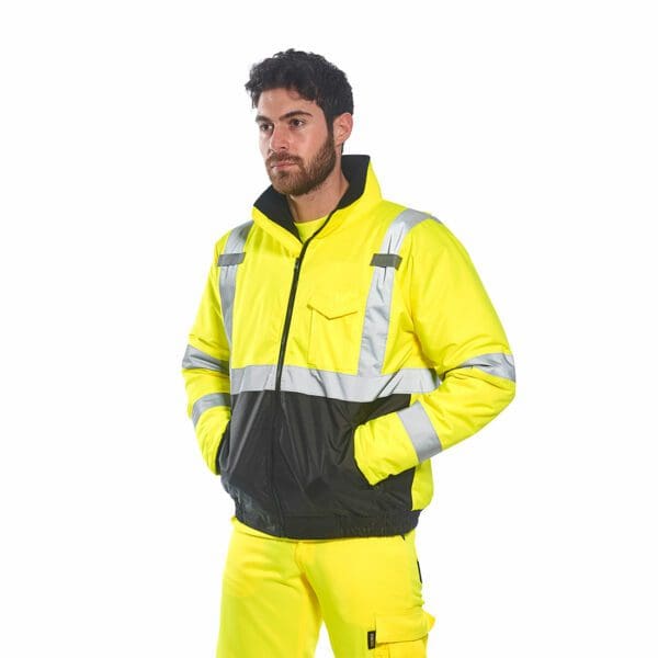 Hi-Vis Essential Bomber Jacket - Image 4