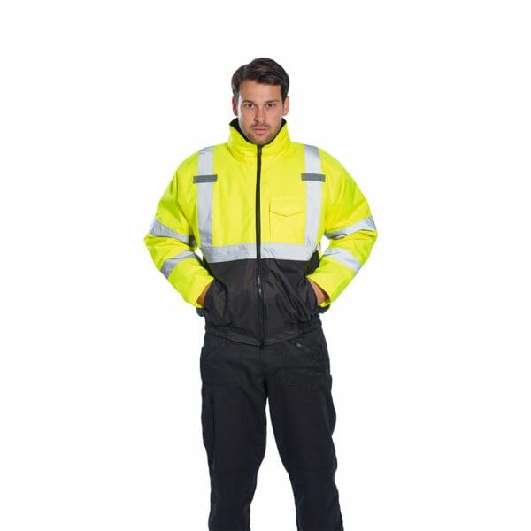 Hi-Vis Essential Bomber Jacket - Image 6