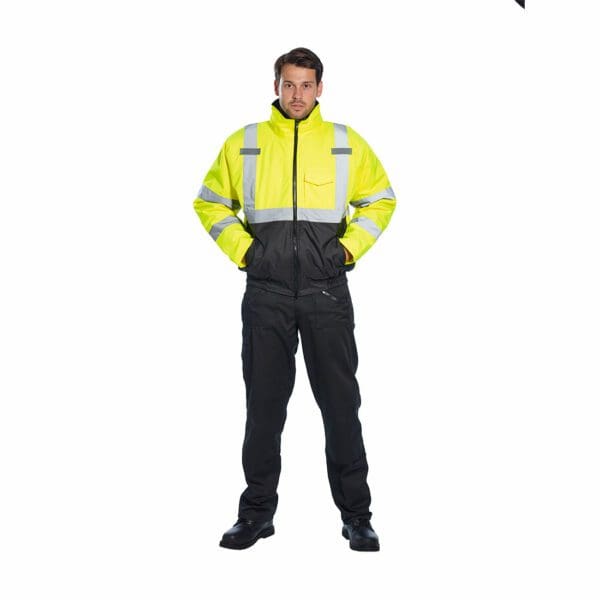 Hi-Vis Essential Bomber Jacket - Image 7