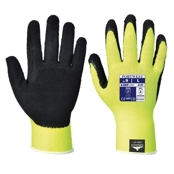 Hi-Vis Latex Grip Glove