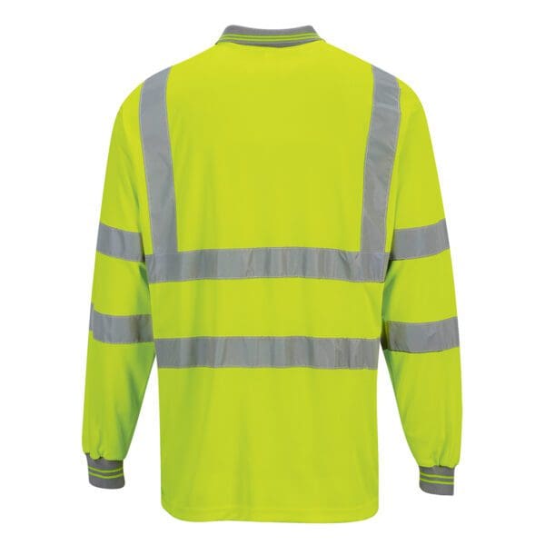 Hi-Vis Long Sleeved Polo - Image 3