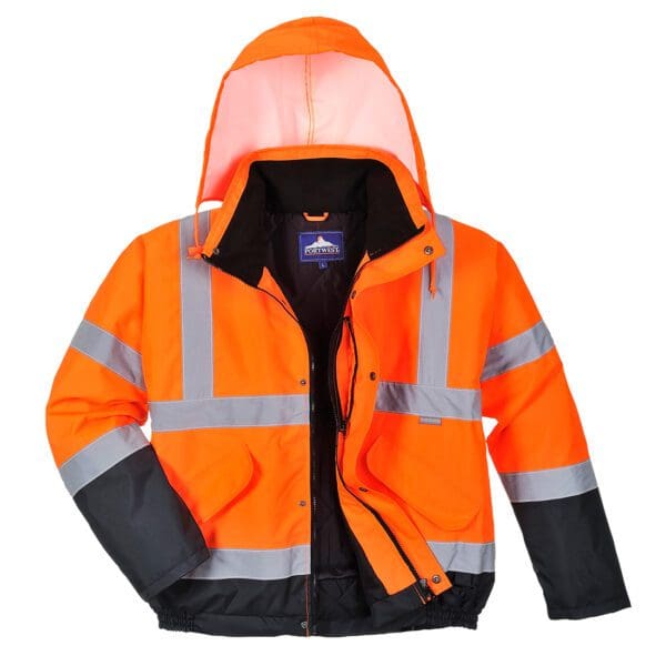 Hi-Vis Two Tone Bomber Jacket - Image 4