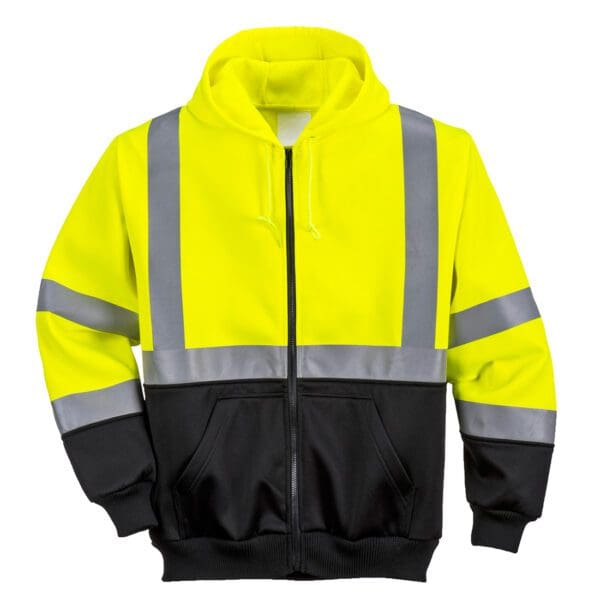 Hi-Vis Two-Tone Zipped Hoodie - Image 2