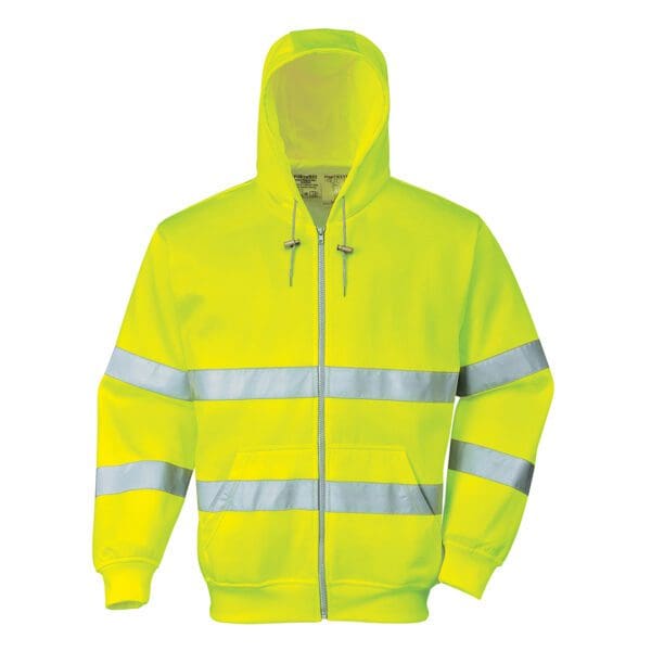 Hi-Vis Zip Front Hoodie - Image 2