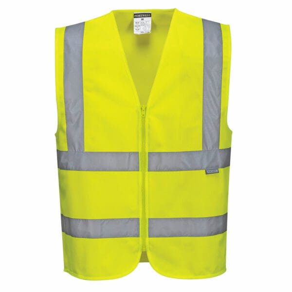 Hi-Vis Zipped Band & Brace Vest - Image 2