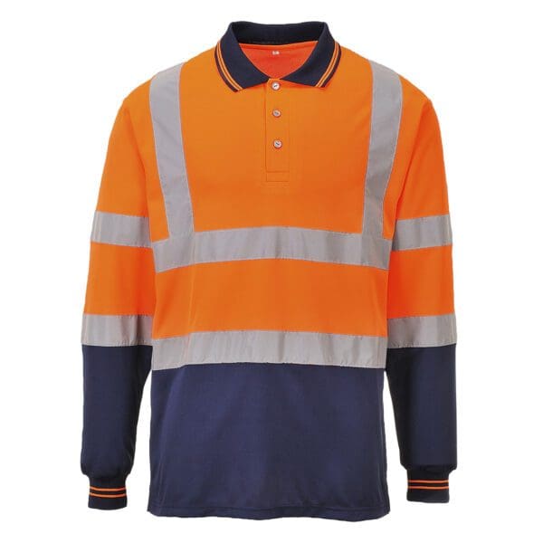 Two-Tone Long Sleeved Polo - Image 2