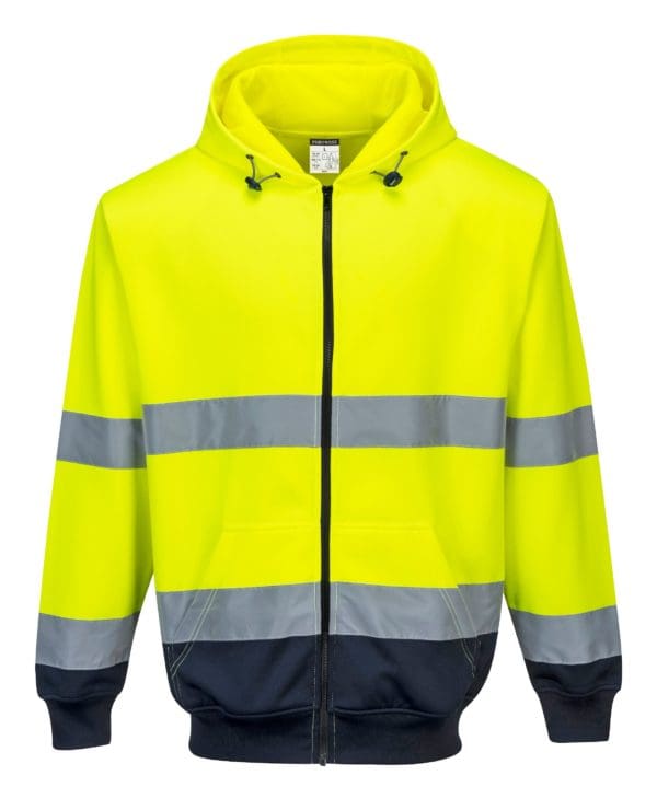 Two-Tone Zip Front Hoodie - Image 3