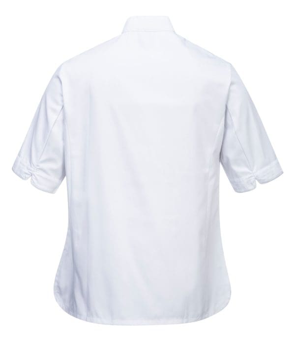 Rachel Ladies Short Sleeve Chefs Jacket - Image 4