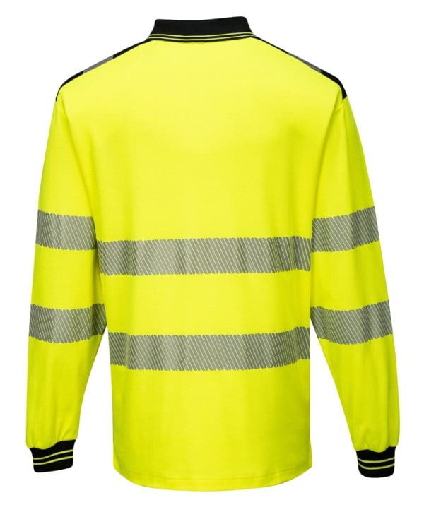 PW3 Hi-Vis Long Sleeve Polo Shirt - Image 4