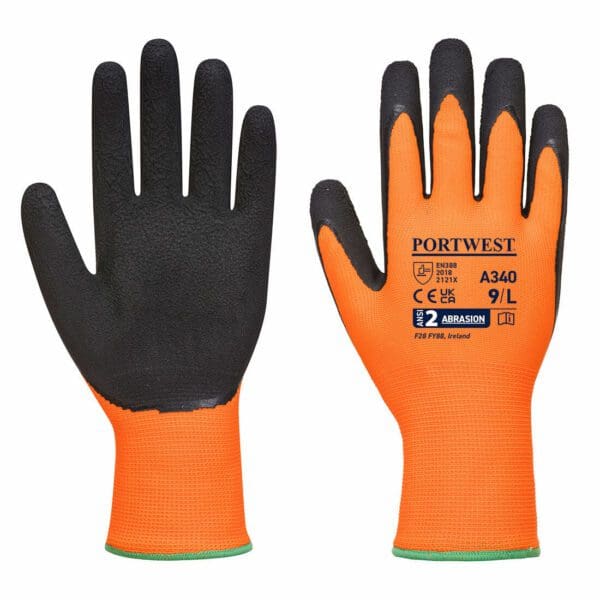 Hi-Vis Latex Grip Glove (Pack of 12)
