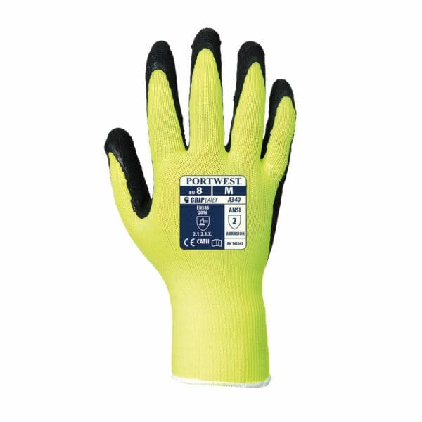 Hi-Vis Latex Grip Glove (Pack of 12) - Image 2