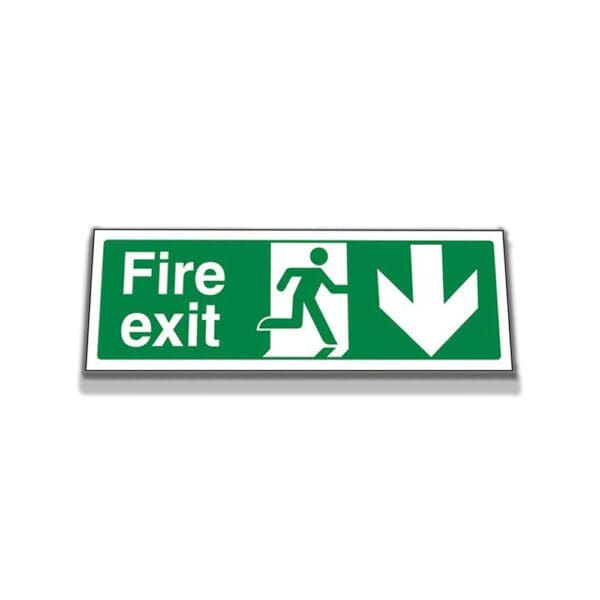 Fire Exit (Man Arrow Down) Safety Sign