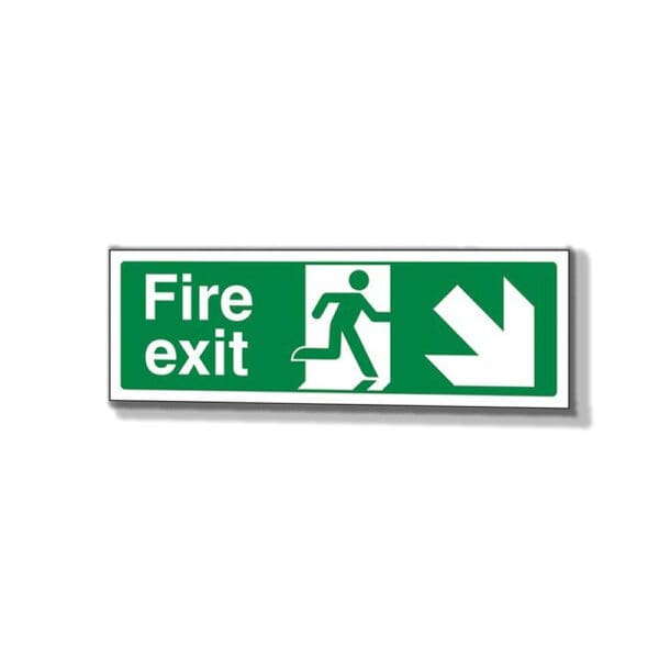 Fire Exit (Man Arrow Right Down) Safety Sign