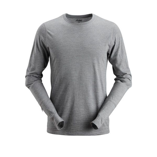 2427 - Wool Long Sleeve T-Shirt 100% mulesing-free merino wool - Image 2