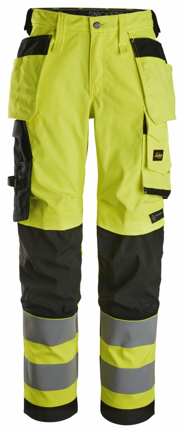 6743 - High-Vis Class 2 Women's Stretch Trousers with Holster Pockets - Image 3