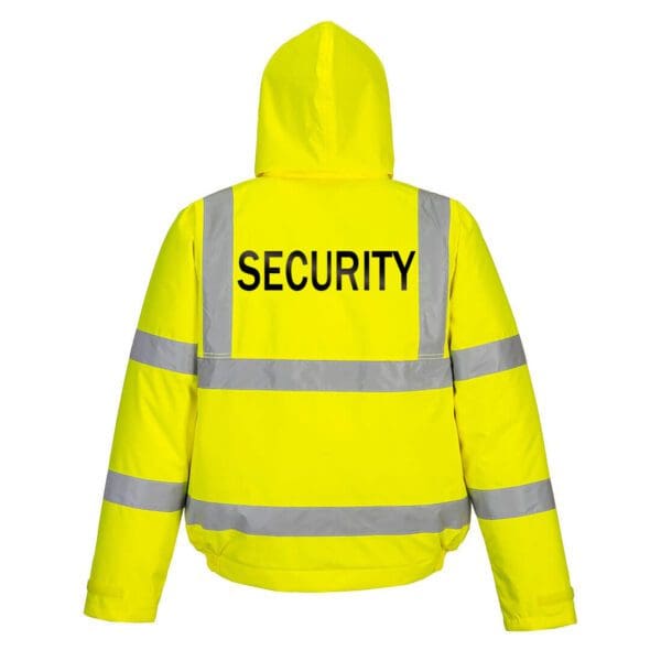 Hi Vis Bomber with Phone Pocket - SECURITY ON BACK