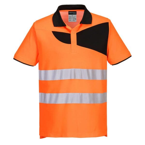 PW2 Hi-Vis Short Sleeve Polo Shirt
