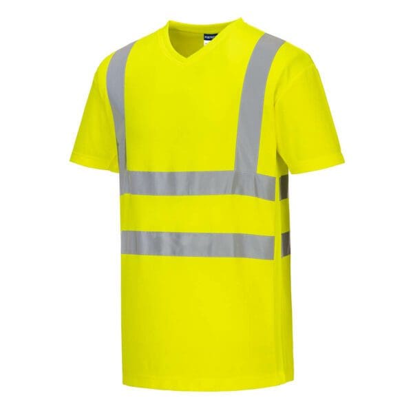 V-Neck Mesh Inserts T-Shirt - Image 3