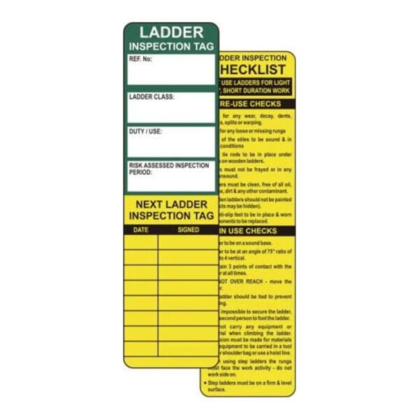 Ladder Safety Tag Inserts (Pack of 10)