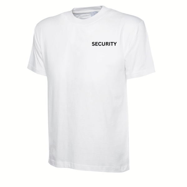 Classic White T-Shirt - SECURITY PRINTED - Image 2