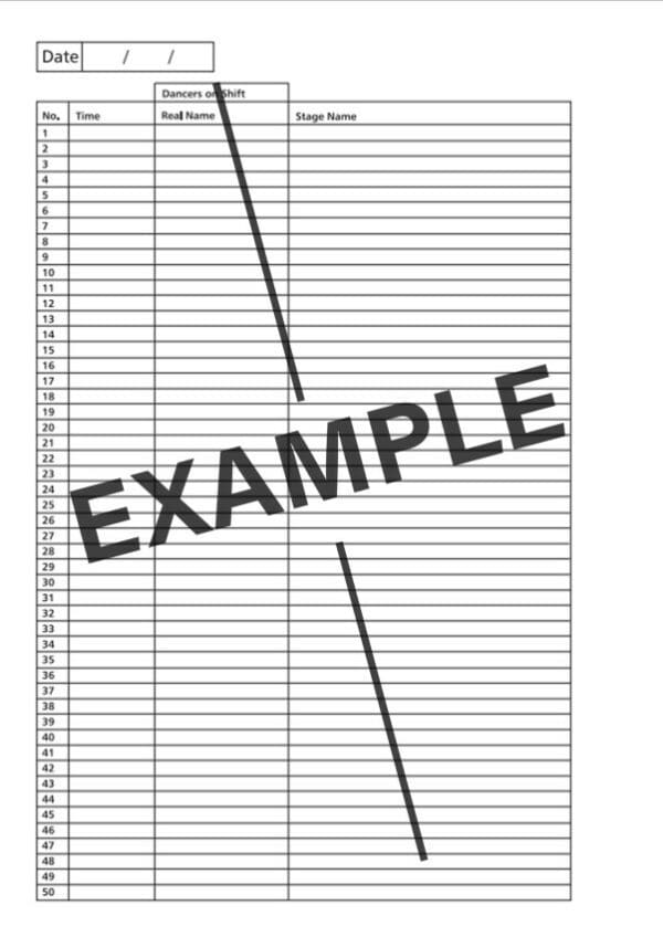 Lap Dancing Club - Safety & Security Log Book - Image 4