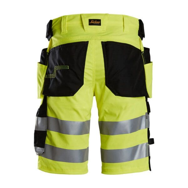 6135 - High-Vis Class 1 Stretch Shorts Holster Pockets - Image 4