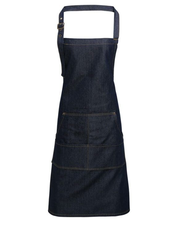 Denim Stitch Bib Apron - Image 2