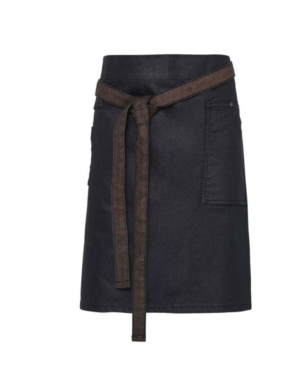 'Division' Waxed Look Denim Waist Apron - Image 3