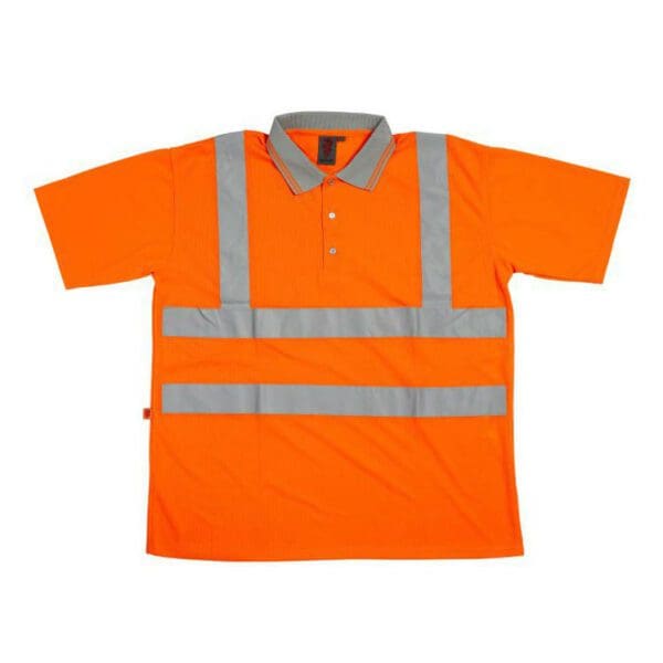 Hi Vis S/S Polo ENISO 20471 Class 2 + RIS-3279-TOM (orange) - Image 2