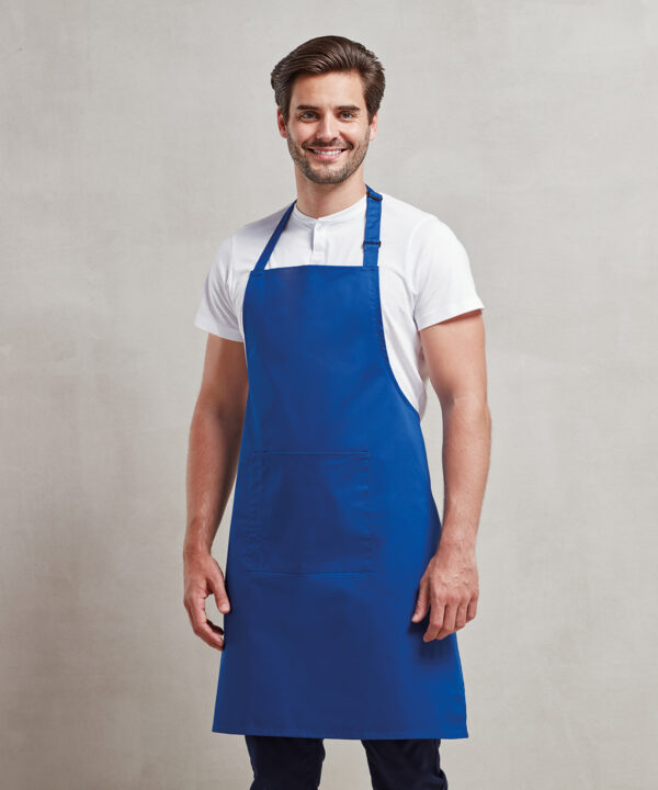 Premier 'Colours' Bib Apron with Pocket - PR154