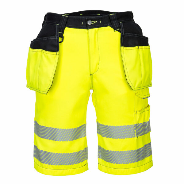 PW3 Hi-Vis Holster Shorts in Yellow & Black