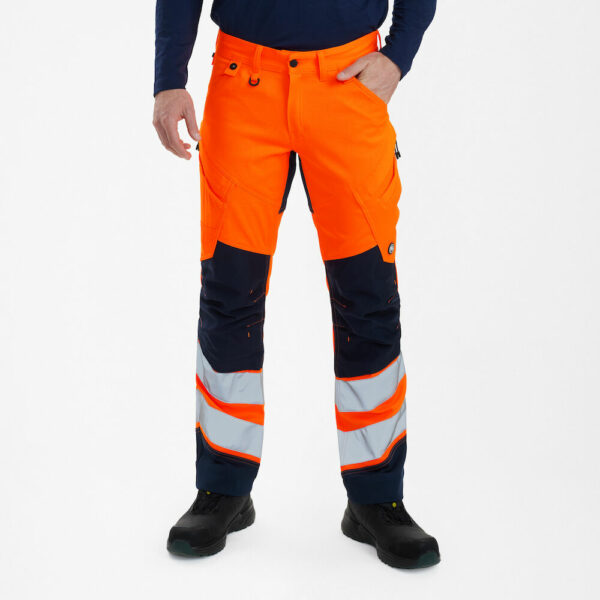Engel Hi Vis 2 Tone Slim Fit Stretch Trousers - Made Using Recycled Materials