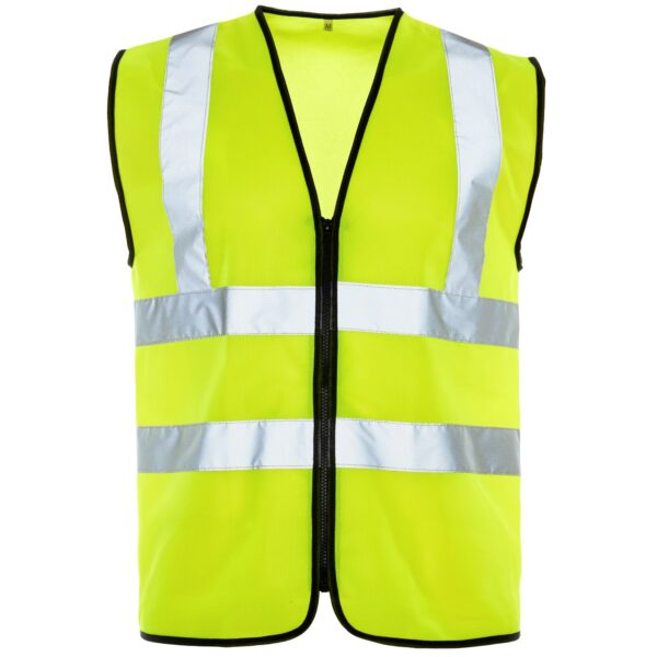 Hi Vis Yellow Zip Vest
