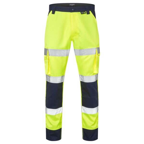 Hi Vis 2 Tone Poly/Cotton Trousers EN ISO 20471 Class 2 - RIS-3279-TOM - Image 2