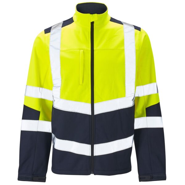 Supertouch Stylish Hi Vis 2 Tone Softshell Jacket - Image 3